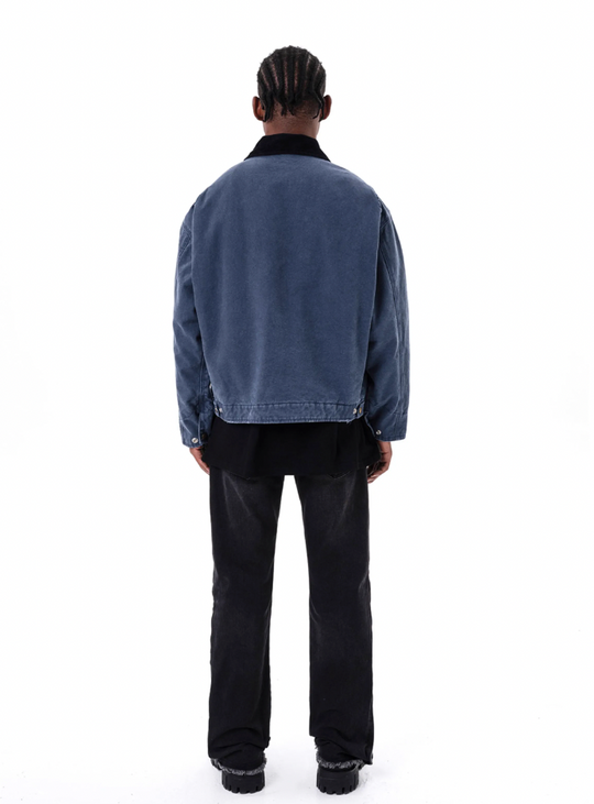 F3F Select Embroidered Label Heavy Washing Work Jacket