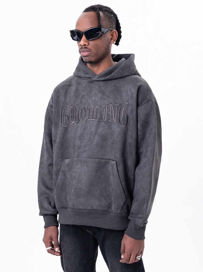 F3F Select Embroidery Suede Hoodie