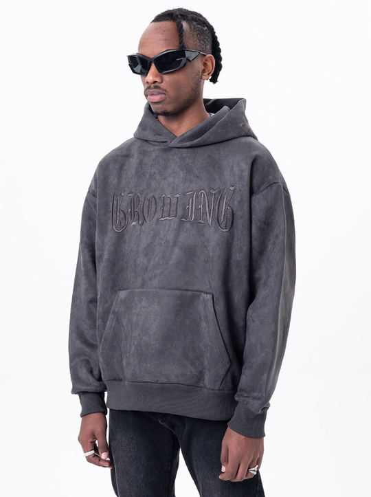 F3F Select Embroidery Suede Hoodie