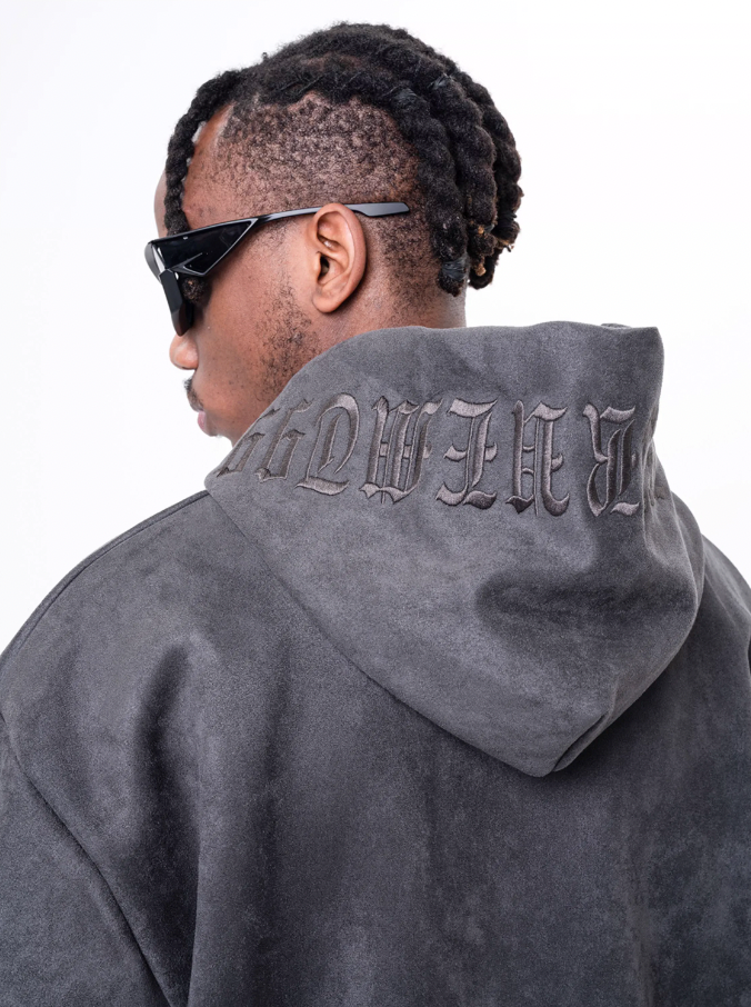 F3F Select Embroidery Suede Hoodie