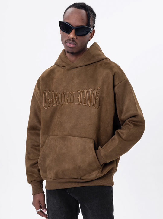 F3F Select Embroidery Suede Hoodie