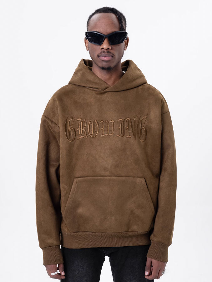 F3F Select Embroidery Suede Hoodie