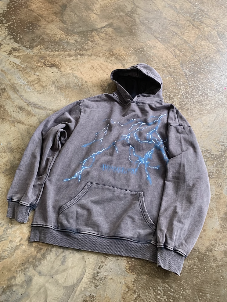 F3F Select Thunder Graffiti Print Hoodie