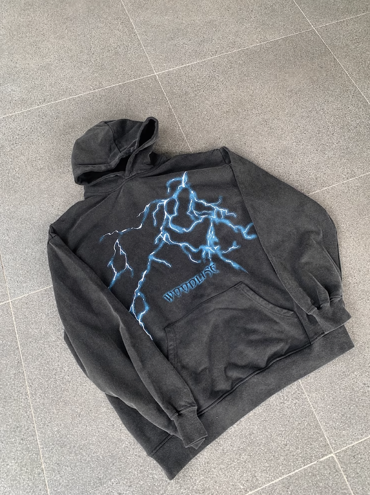 F3F Select Thunder Graffiti Print Hoodie
