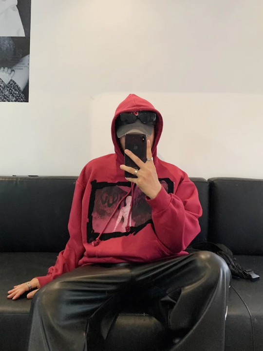 F3F Select Abstract Graffiti Print Hoodie