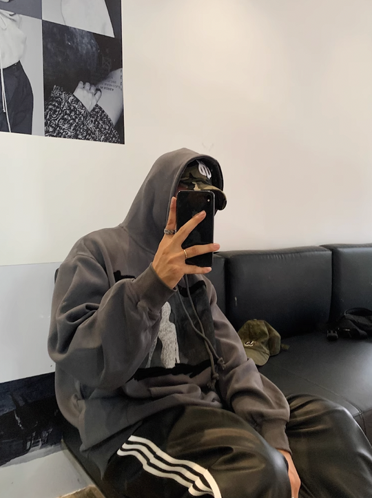 F3F Select Abstract Graffiti Print Hoodie