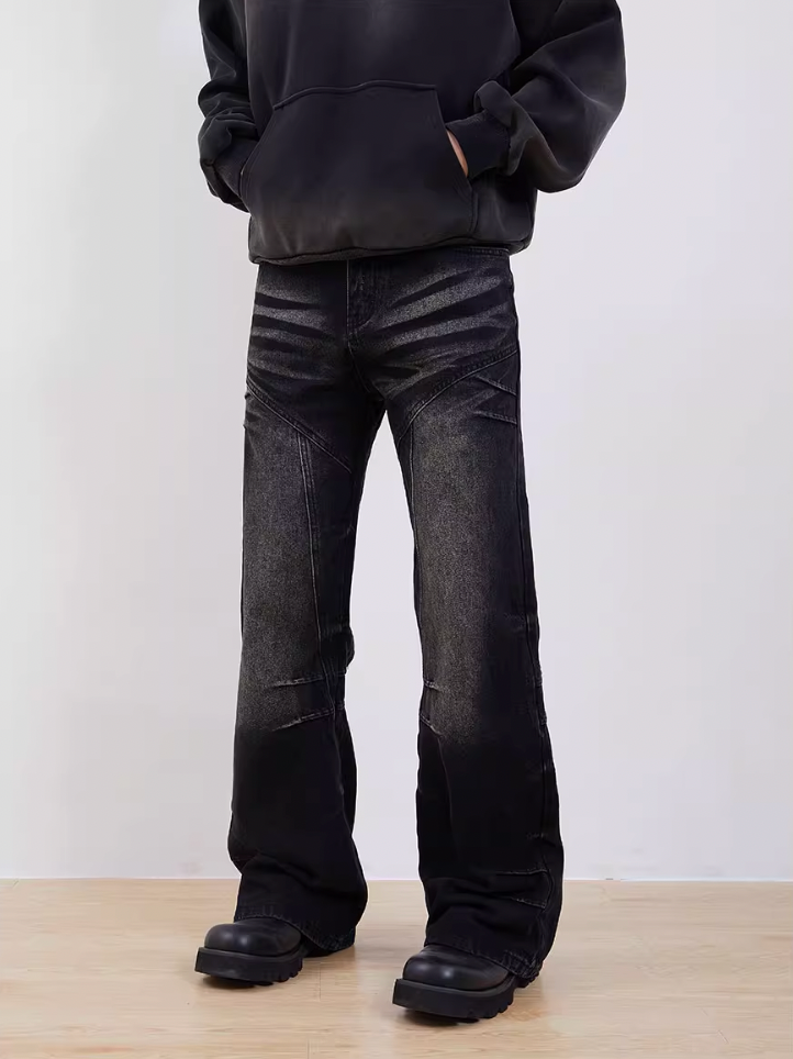 F3F Select Old Wash Micro Spliced Denim Pants