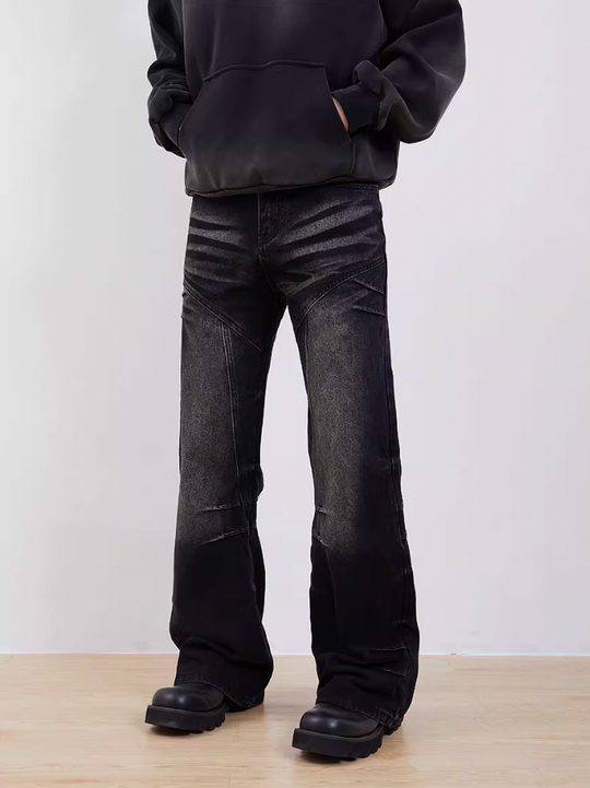 F3F Select Old Wash Micro Spliced Denim Pants