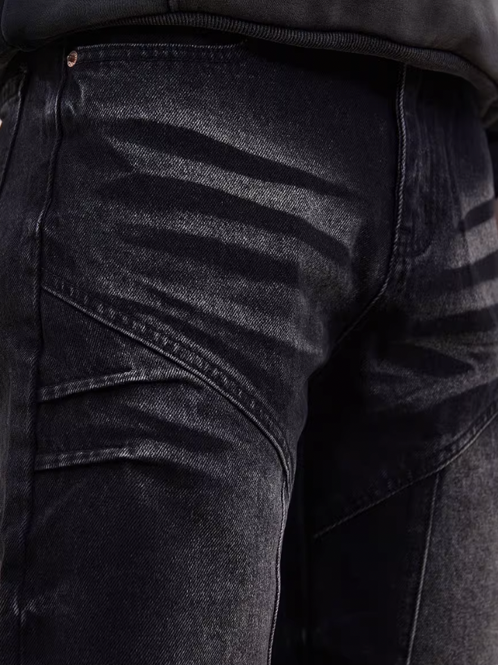 F3F Select Old Wash Micro Spliced Denim Pants