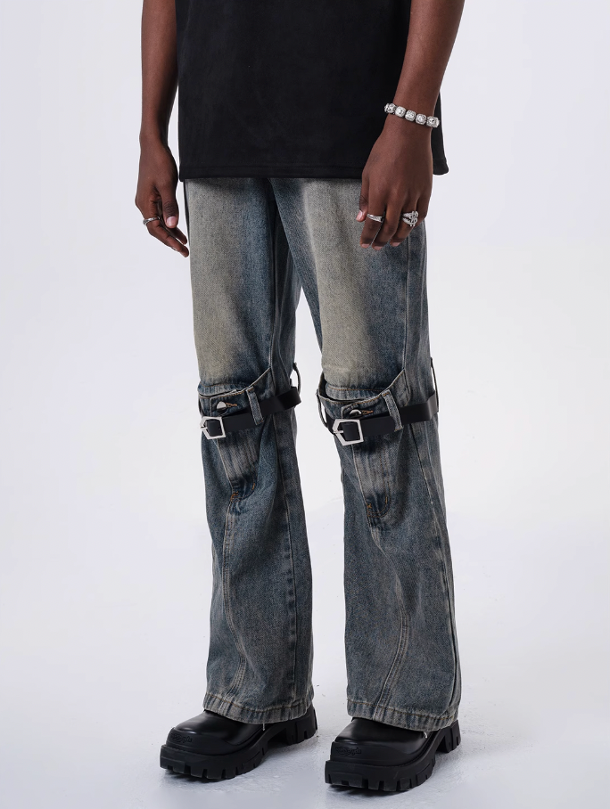 F3F Select Removable Straps 3D Denim Pants