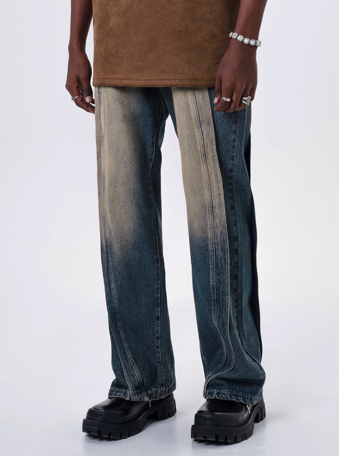 F3F Select Wide Legged Drape Denim Pants