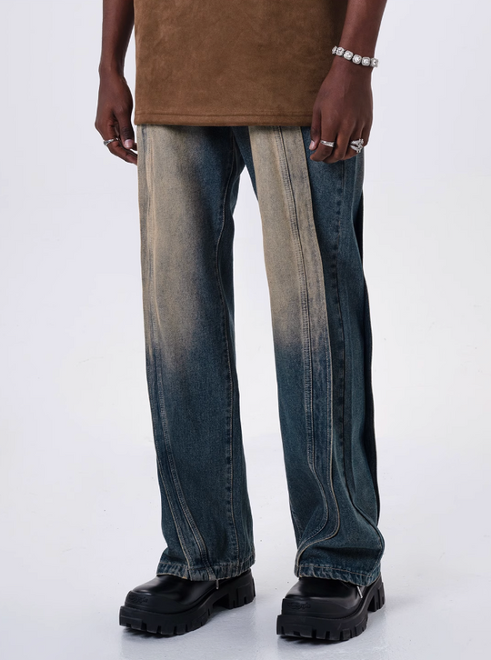 F3F Select Wide Legged Drape Denim Pants
