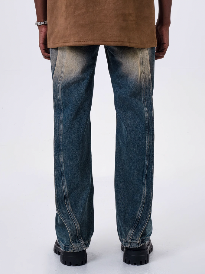 F3F Select Wide Legged Drape Denim Pants