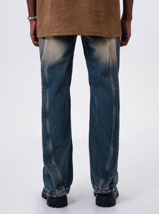 F3F Select Wide Legged Drape Denim Pants