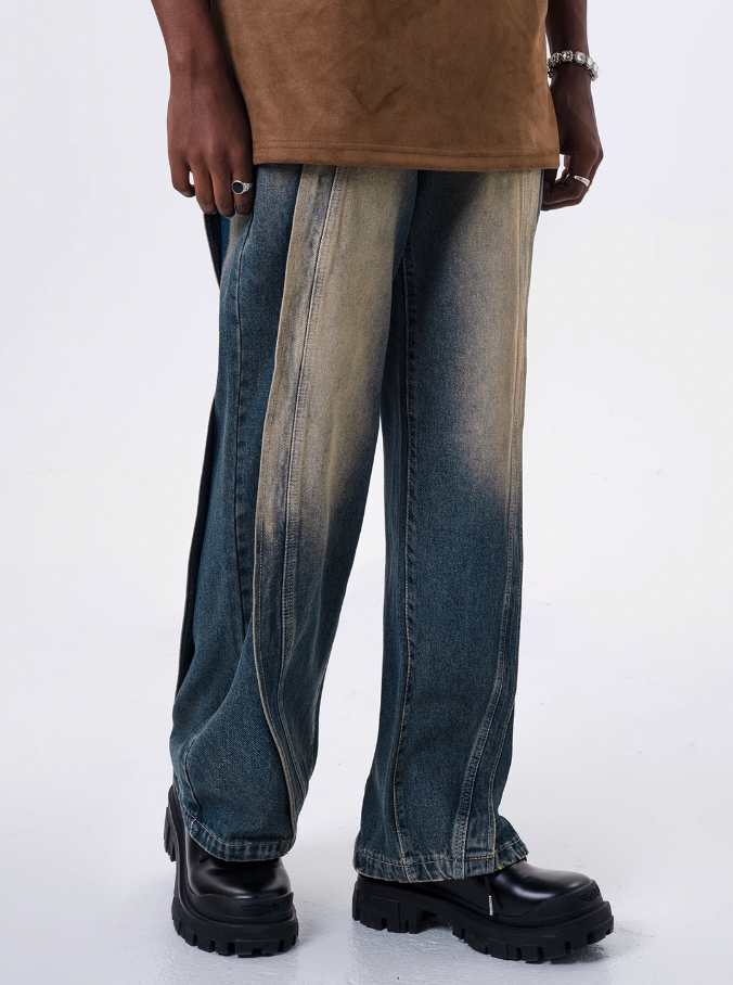 F3F Select Wide Legged Drape Denim Pants