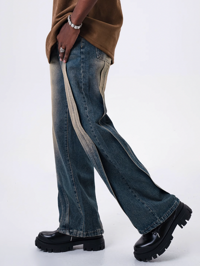 F3F Select Wide Legged Drape Denim Pants