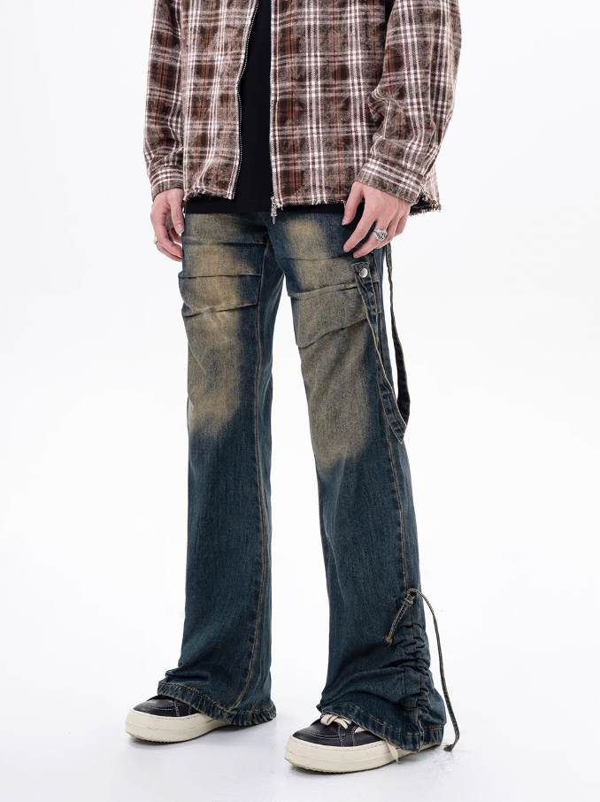 F3F Select Draw Fold Flare Denim Pants