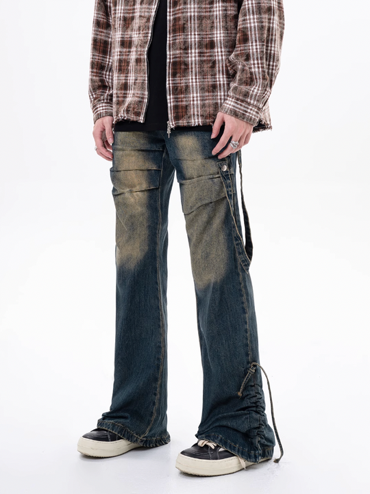 F3F Select Draw Fold Flare Denim Pants