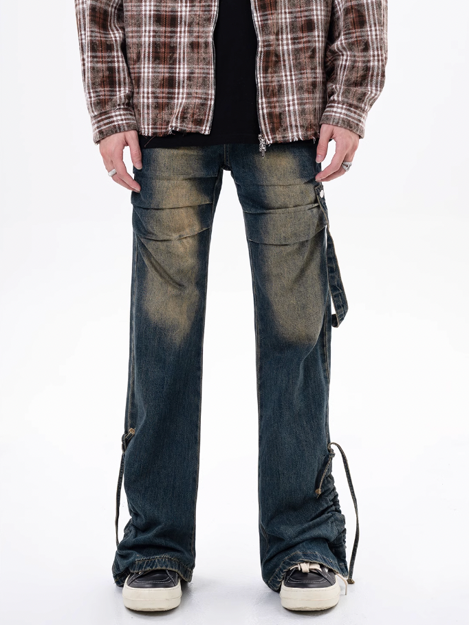F3F Select Draw Fold Flare Denim Pants