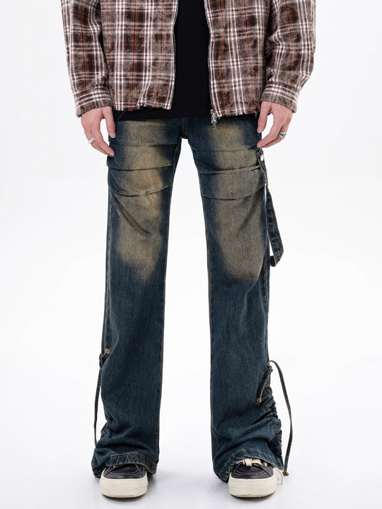 F3F Select Draw Fold Flare Denim Pants