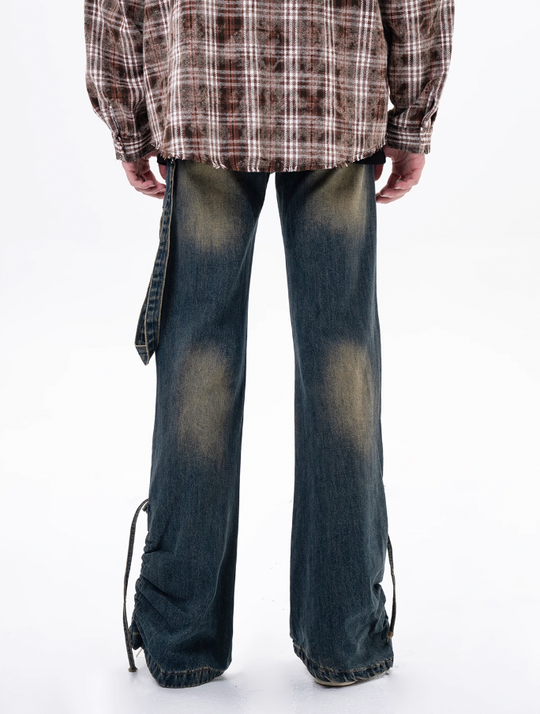 F3F Select Draw Fold Flare Denim Pants