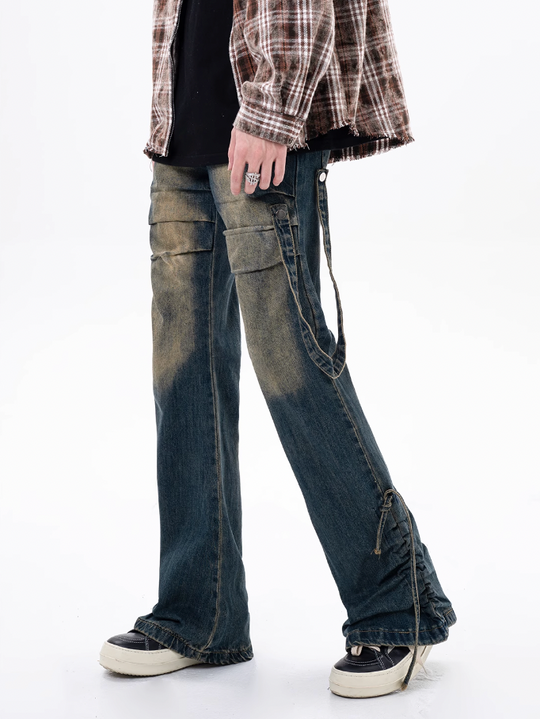F3F Select Draw Fold Flare Denim Pants