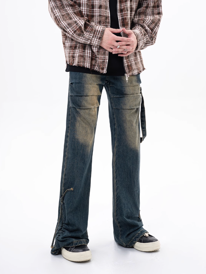 F3F Select Draw Fold Flare Denim Pants