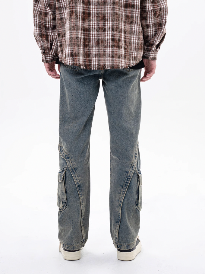 F3F Select Multi Pocket Work Drawstring Denim Pants