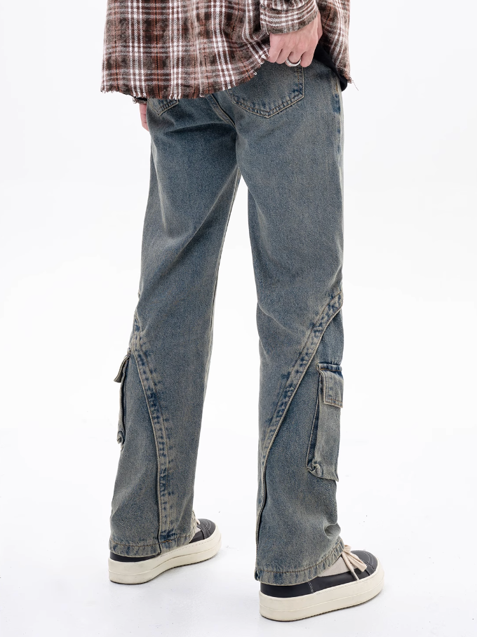 F3F Select Multi Pocket Work Drawstring Denim Pants