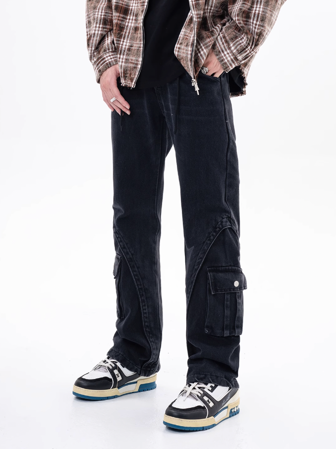 F3F Select Multi Pocket Work Drawstring Denim Pants