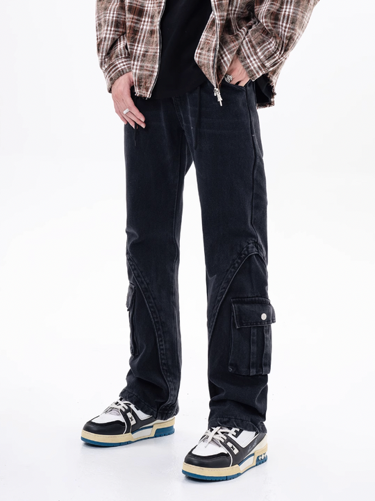 F3F Select Multi Pocket Work Drawstring Denim Pants