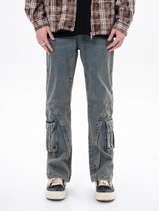 F3F Select Multi Pocket Work Drawstring Denim Pants