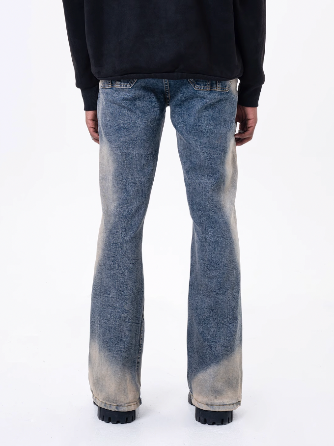 F3F Select Washed Gradient Micro Flare Denim Pants