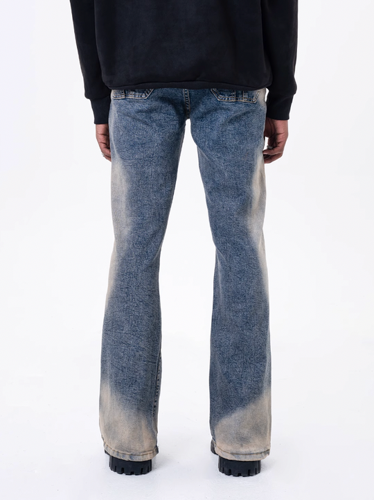 F3F Select Washed Gradient Micro Flare Denim Pants