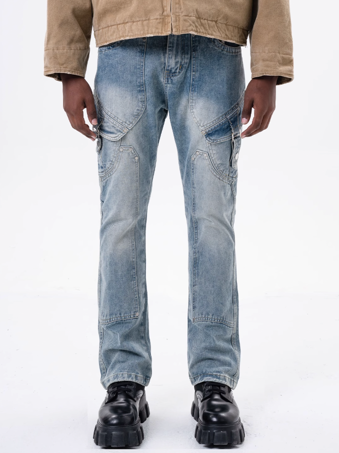 F3F Select Strap Pocket Studs Denim Pants