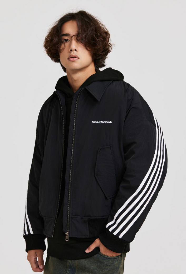 ANTIDOTE Stripes Bomber Jacket