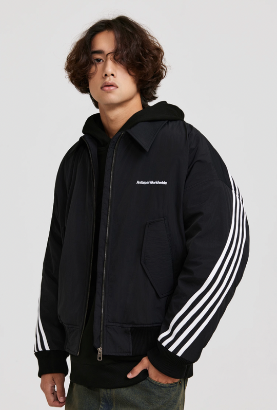 ANTIDOTE Stripes Bomber Jacket