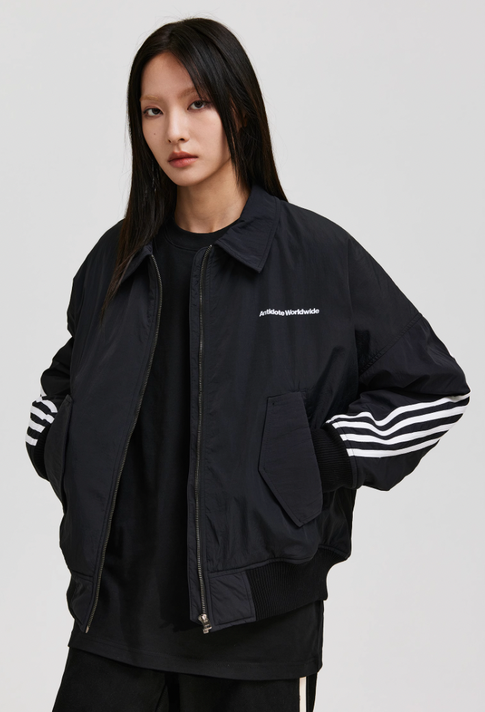 ANTIDOTE Stripes Bomber Jacket