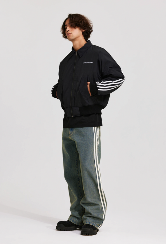 ANTIDOTE Stripes Bomber Jacket
