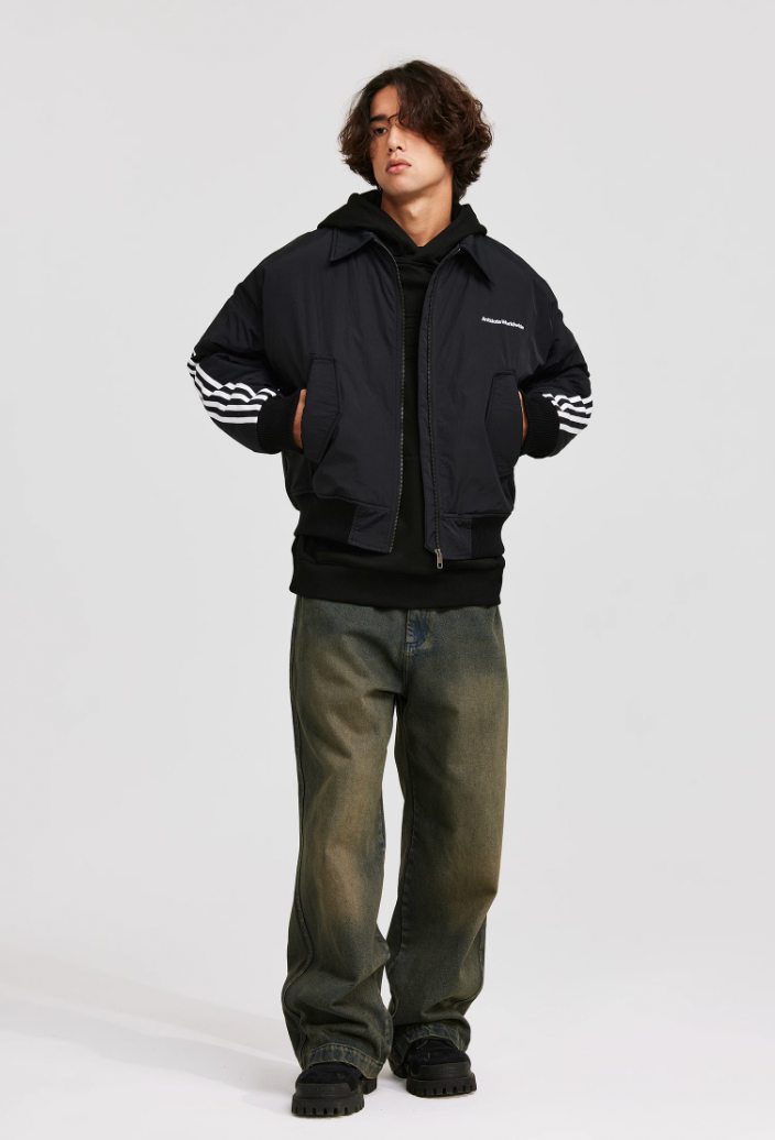 ANTIDOTE Stripes Bomber Jacket