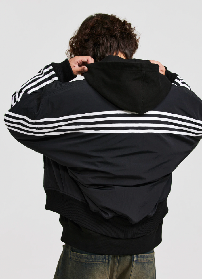ANTIDOTE Stripes Bomber Jacket