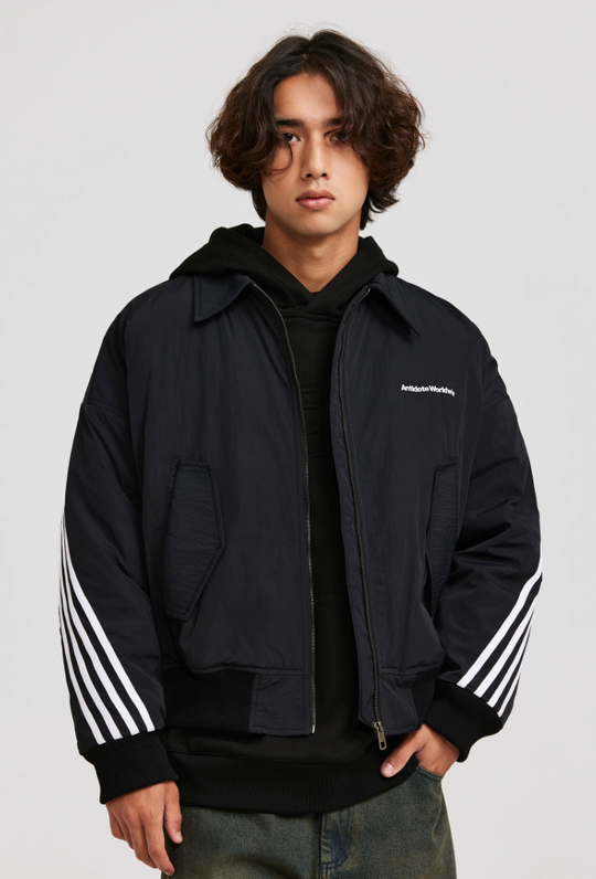 ANTIDOTE Stripes Bomber Jacket