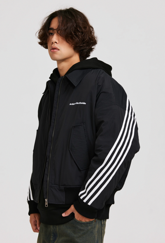ANTIDOTE Stripes Bomber Jacket