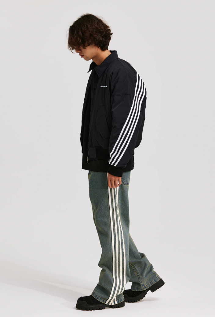 ANTIDOTE Stripes Bomber Jacket