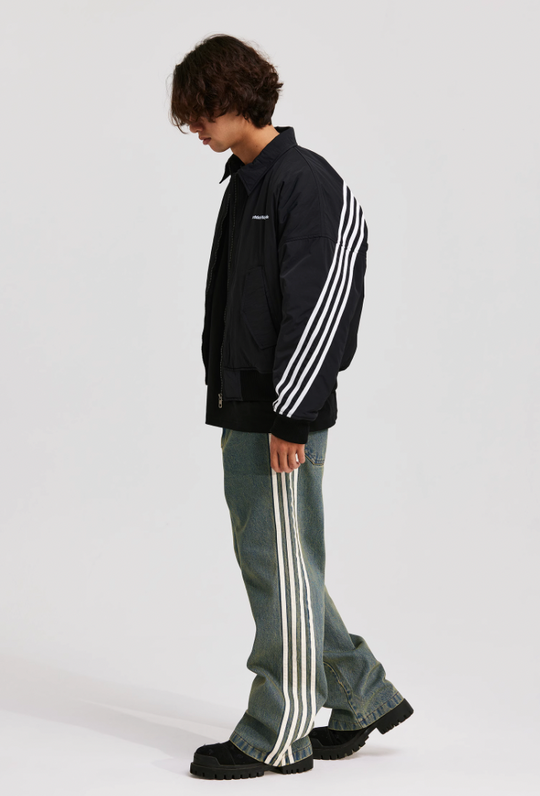 ANTIDOTE Stripes Bomber Jacket