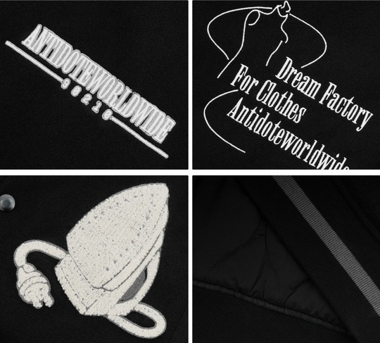 ANTIDOTE Embroidered Varsity Baseball Jacket