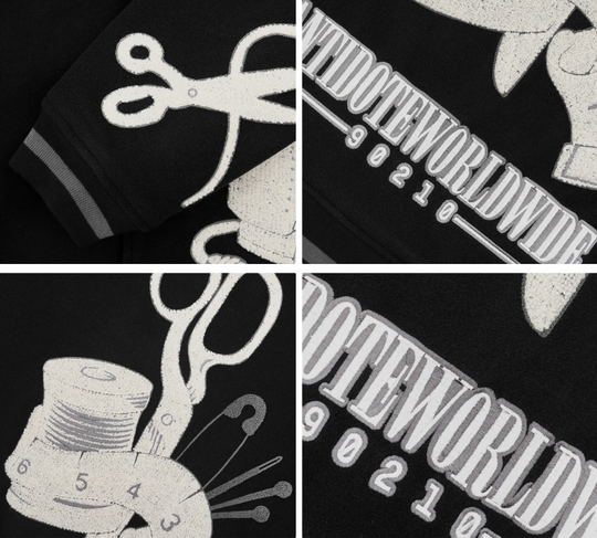 ANTIDOTE Embroidered Varsity Baseball Jacket