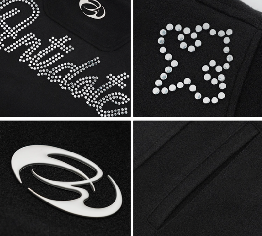 ANTIDOTE Hot Studded Logo Tweed Jacket