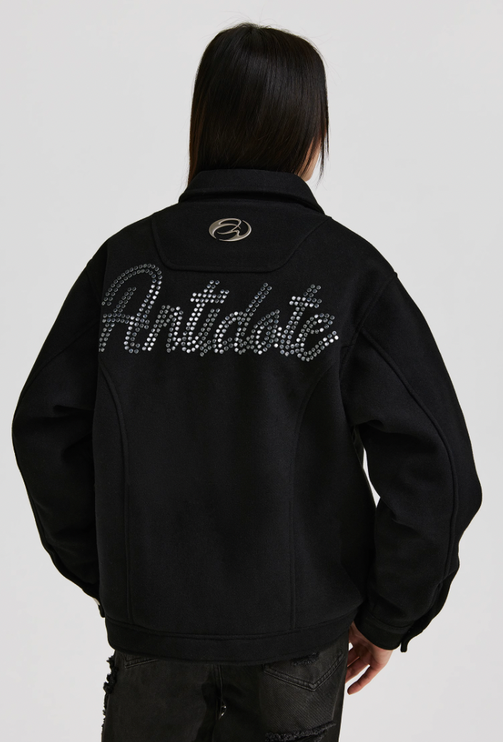 ANTIDOTE Hot Studded Logo Tweed Jacket