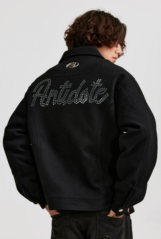 ANTIDOTE Hot Studded Logo Tweed Jacket